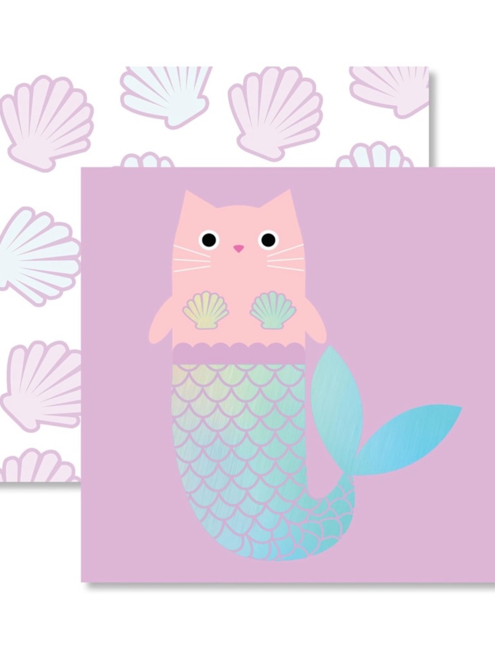 NWT Mermaid Cat Mini Greeting Card Set (2)